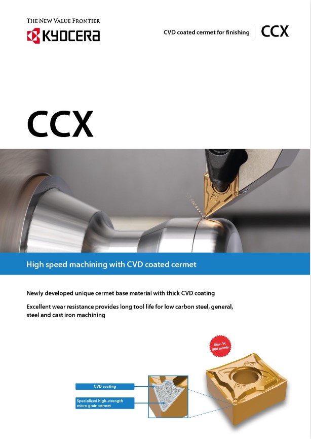 CCX CVD Cermet Uçları-Dünyanın ilk CVD Kaplamalı Cermet Ucu